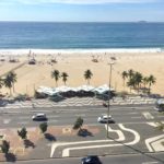 Vista frontal da praia de Copacabana